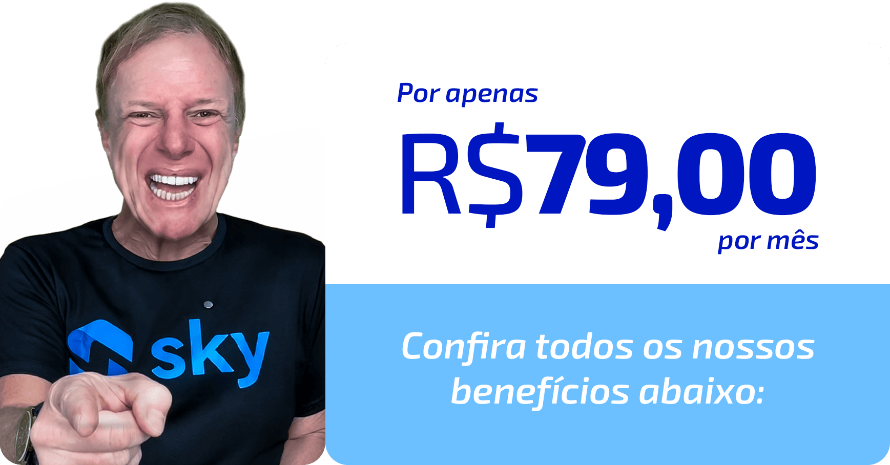 Ciro Botini mostrando preço do seguro